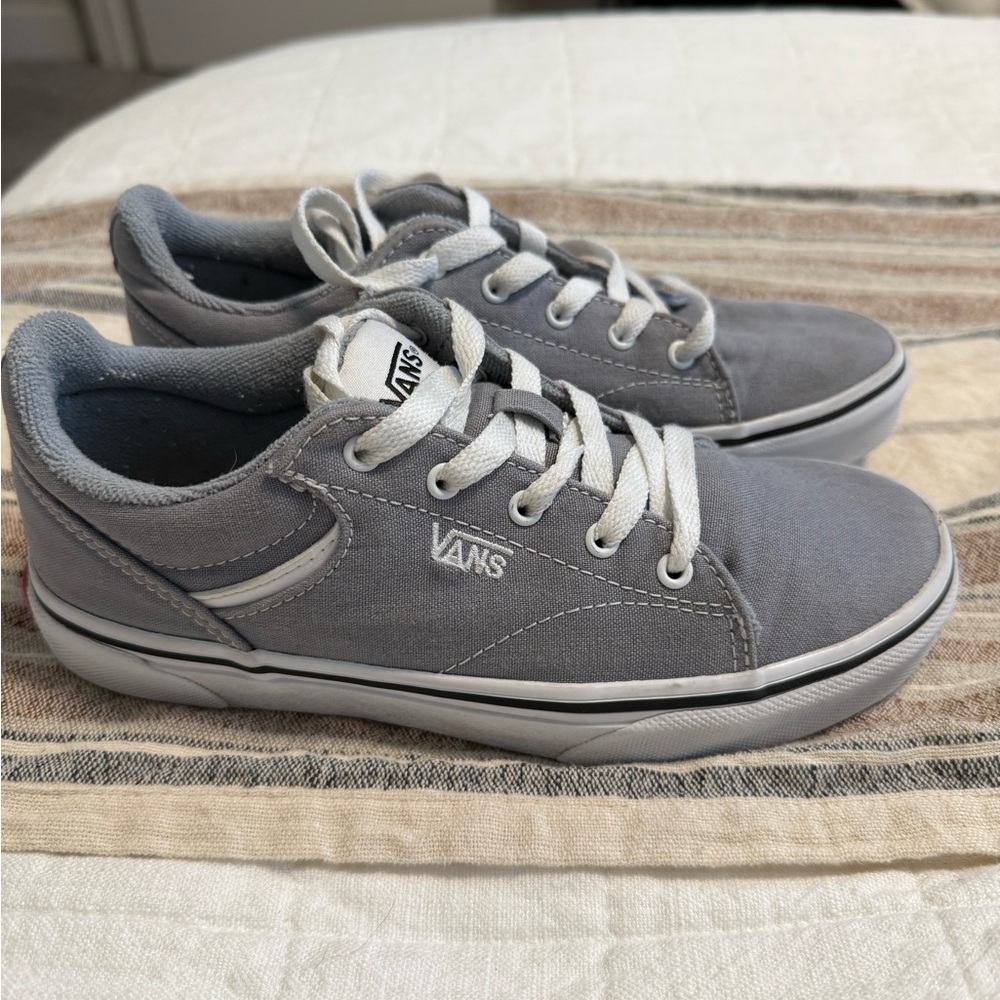 Vans Classic Gray and White Sneakers